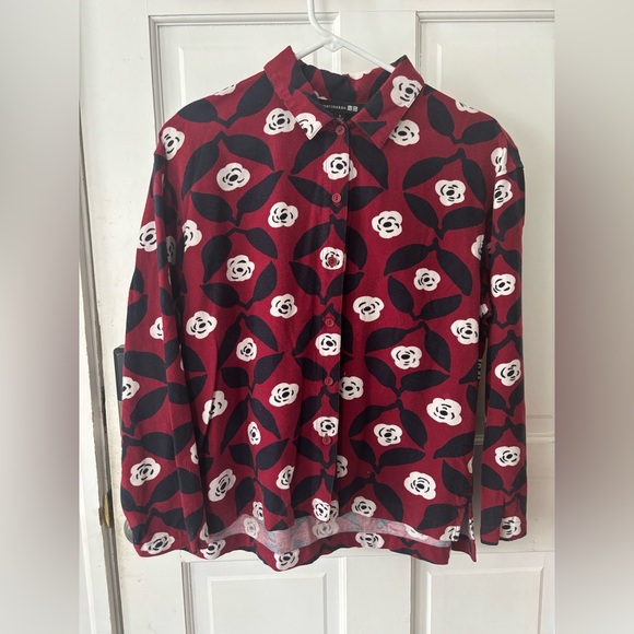Marimekko Other - Uniqlo x Marimekko Lounge Flannel Pajama Set Womens Size S  Red Black Floral